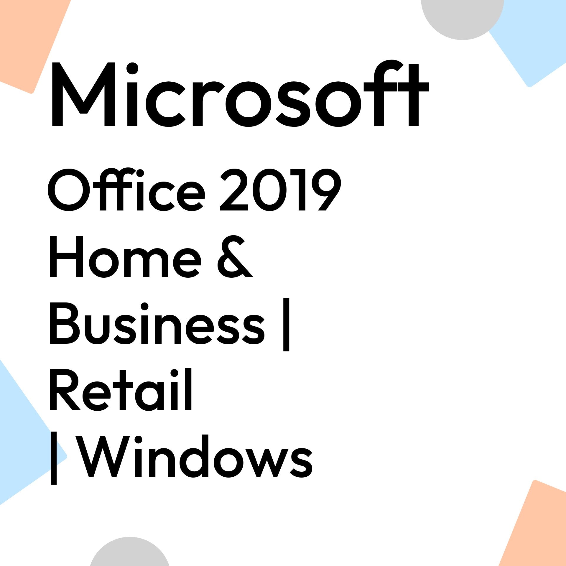 Office 2019 Home & Business | Retail | Windows