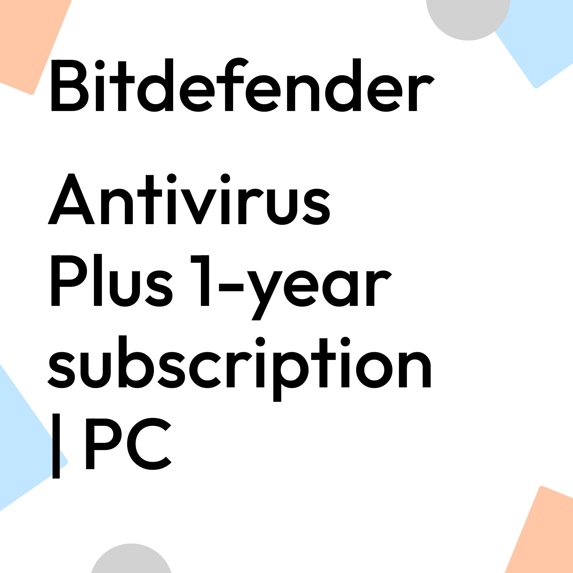 Antivirus Plus 1-year subscription | PC